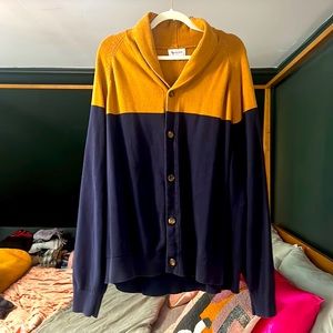 Men’s Color Blocking Cardigan Sweater